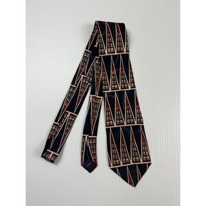 J.T. BECKETT Silk‎ Necktie Geometric Pattern Business Casual